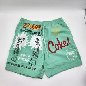 Coca-Cola PacSun Embroidered Pockets Drawstring Swim Shorts Size M Men's SEE PHO
